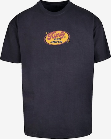 T-Shirt 'King of Dad Jokes Witziges Vatertagsmotiv' F4NT4STIC en noir : devant