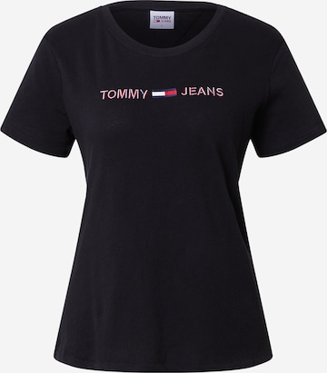 melns Tommy Jeans T-Krekls: no priekšpuses