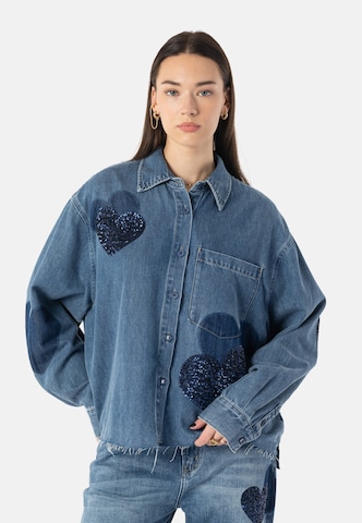 Elias Rumelis Bluse 'Beba' in Blau: Vorderseite