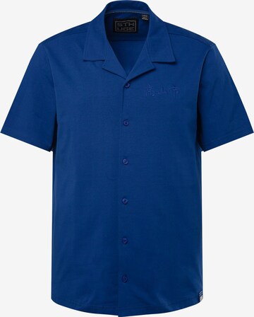 STHUGE Comfort fit Button Up Shirt in Blue: front