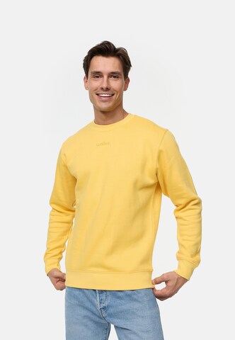 Sweat-shirt smiler. en jaune
