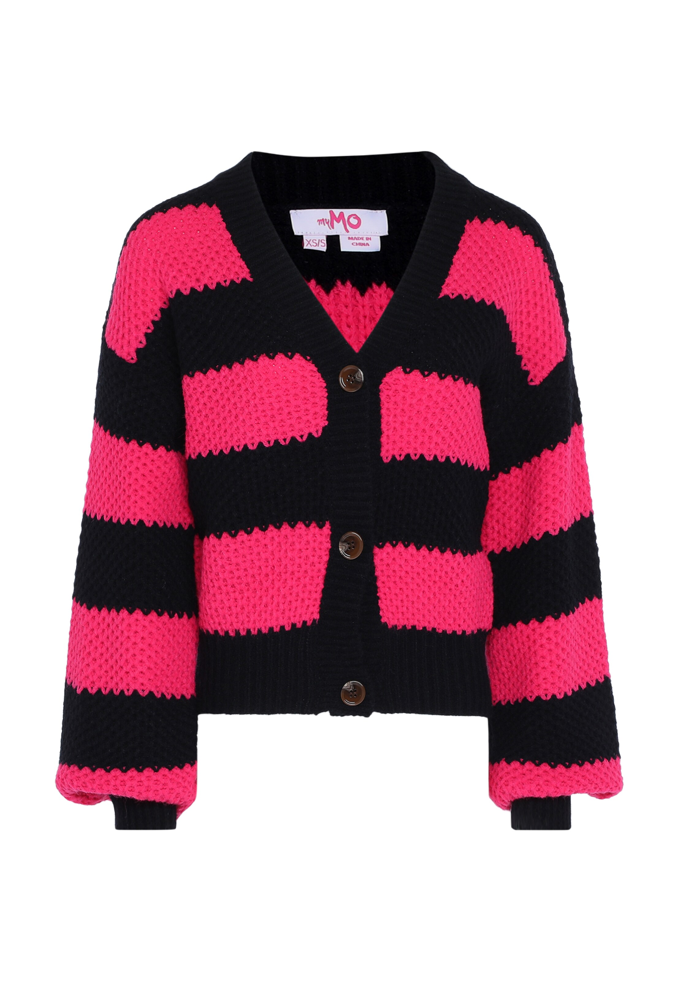 MYMO Neuletakki värissä vaaleanpunainen: etupuoli