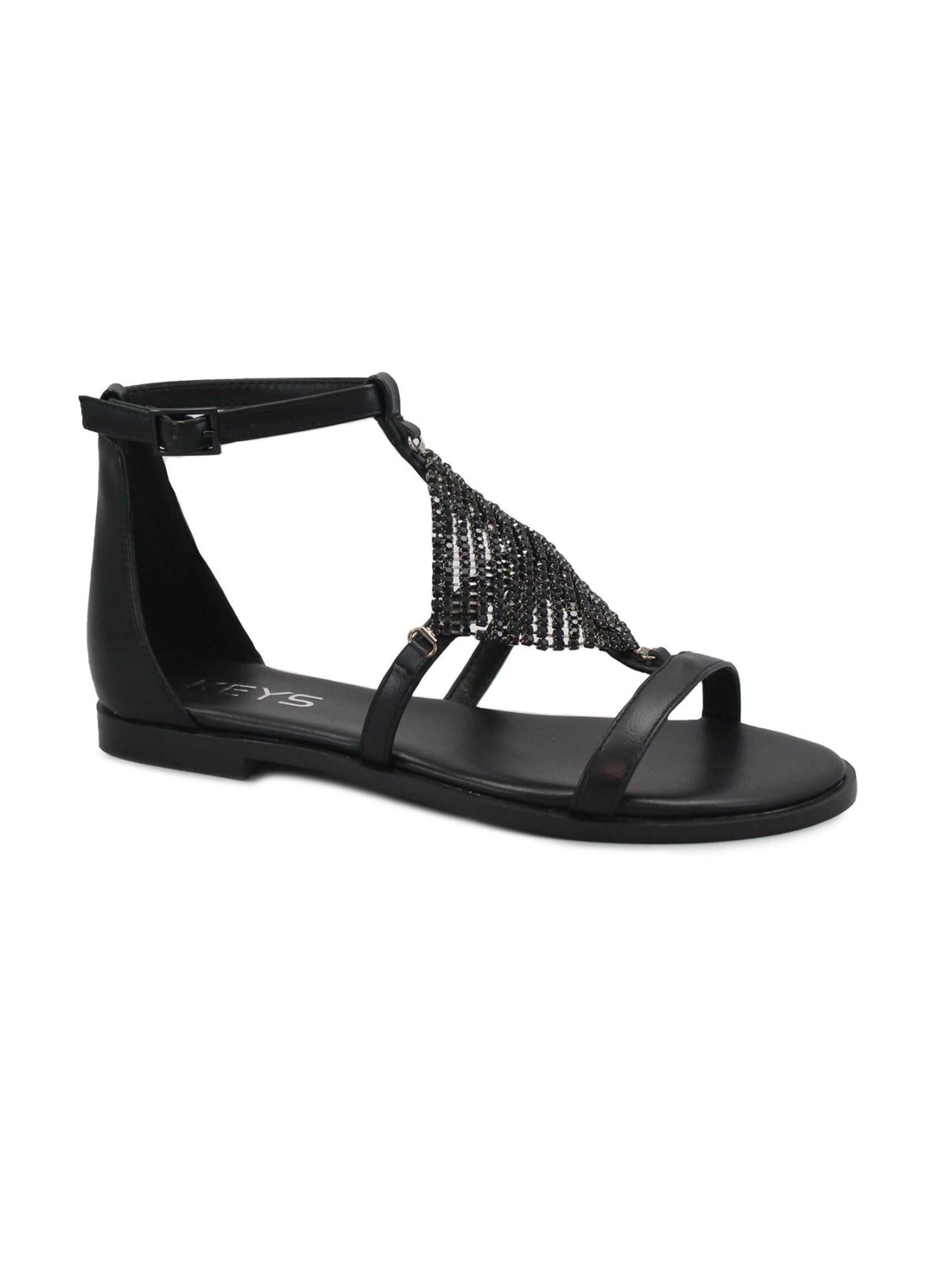 Keys Sandal in Black: front