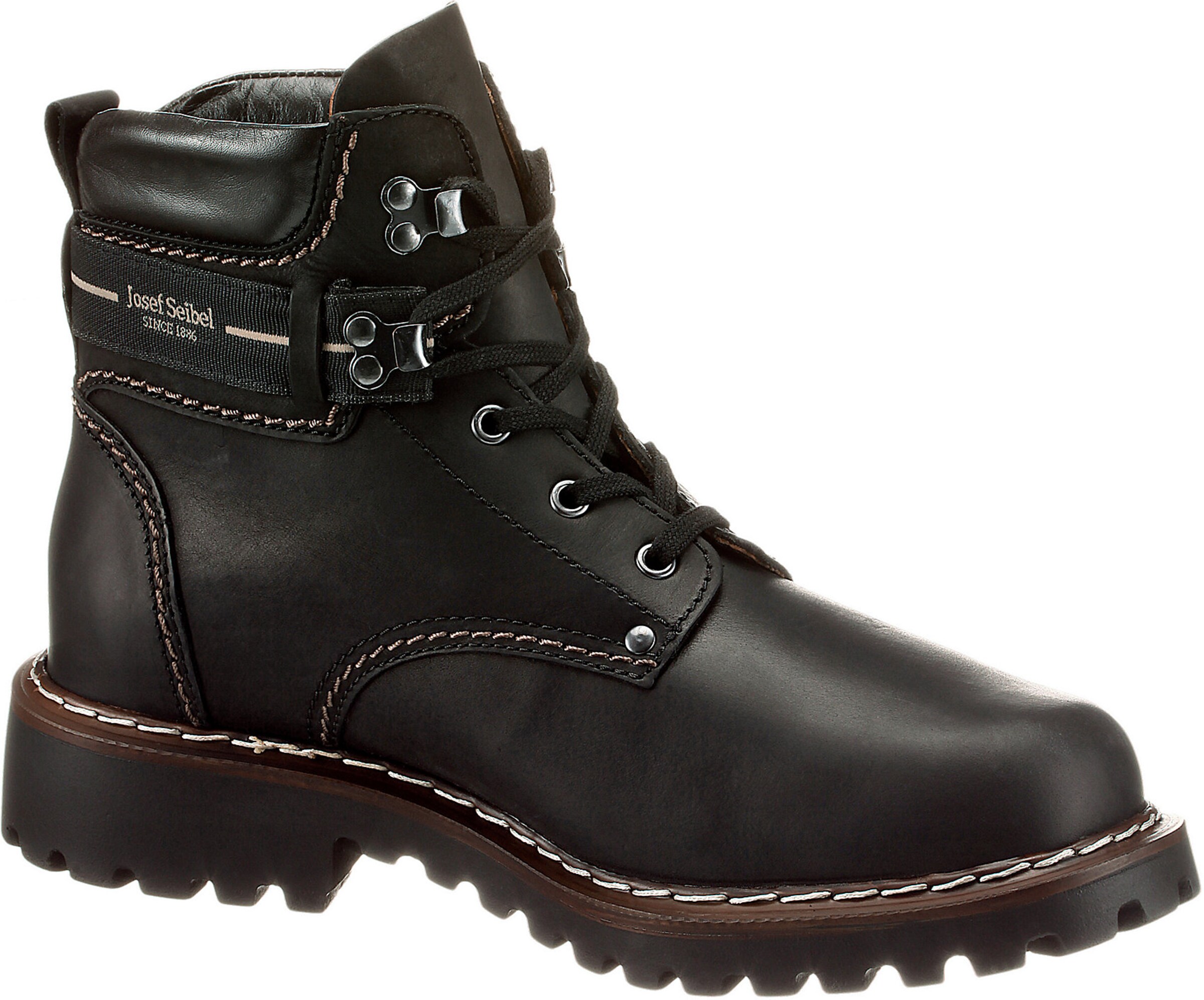 JOSEF SEIBEL Lace-Up Boots 'Adelboden' in Black