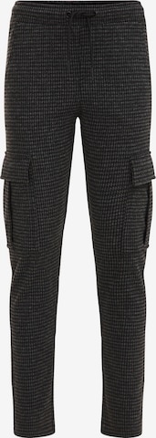 WE Fashion Slim fit Trousers in Black: front