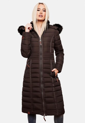 NAVAHOO Winter Coat 'Umay' in Brown: front