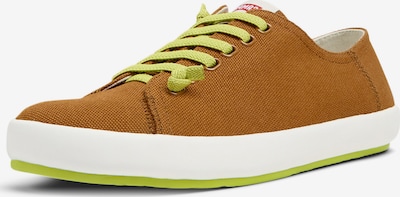 CAMPER Sneakers laag 'Peu Rambla Vulcanizado' in de kleur Cognac / Limoen / Wit, Productweergave