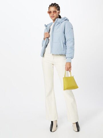 JDY Winter Jacket 'New Erica' in Blue