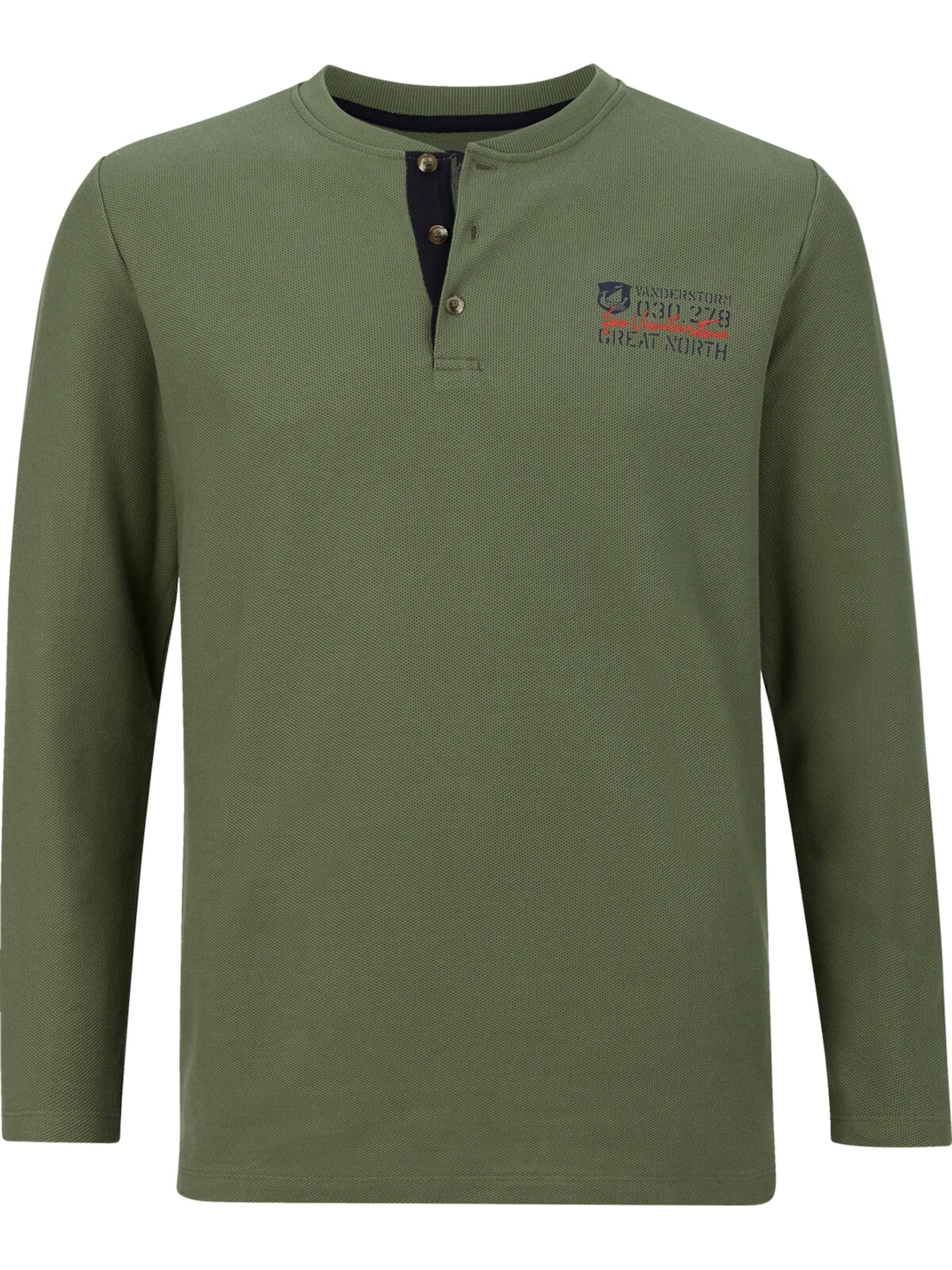 Jan Vanderstorm Langarmshirt ' Ivor ' in Grün: Vorderseite