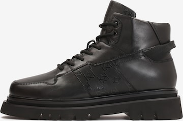 Kazar Lace-Up Boots in Black: front