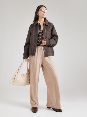 Abercrombie & Fitch Широкий Штаны в Бежевый