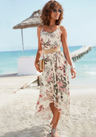 LASCANA Sommerkleid in Beige: Vorderseite