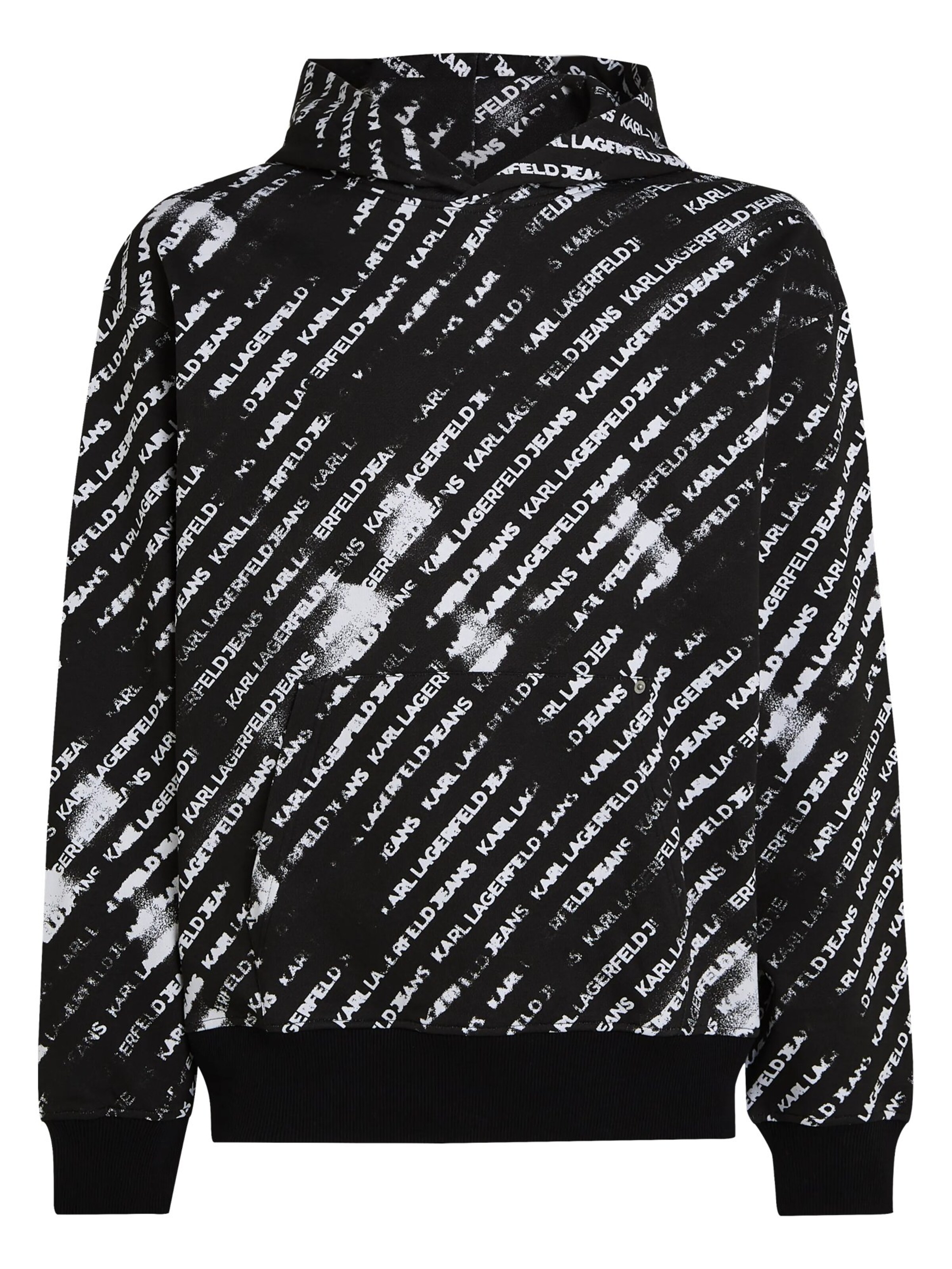 KARL LAGERFELD JEANS Суичър в черно: отпред