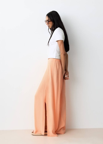 MANGO TEEN Wide leg Pants 'Mist2' in Orange