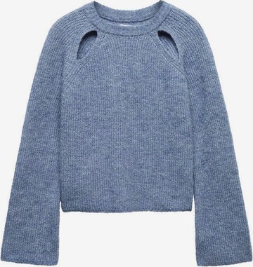 MANGO TEEN Sweater 'Open' in Blue: front