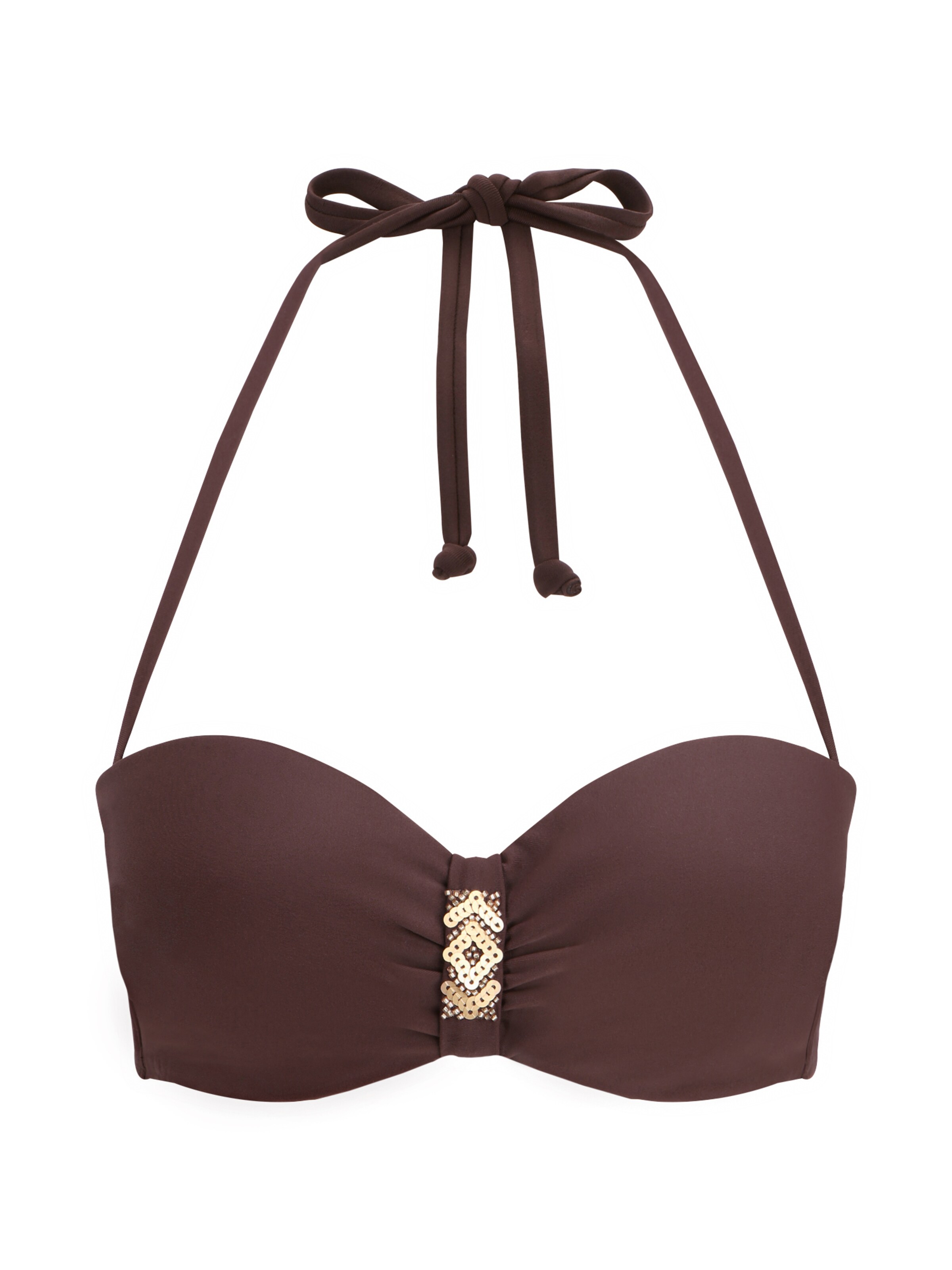 LASCANA Bikini top 'Gloria' in Brown: front