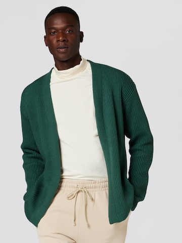 Sinned x ABOUT YOU Knit Cardigan 'Nick' in Green: front