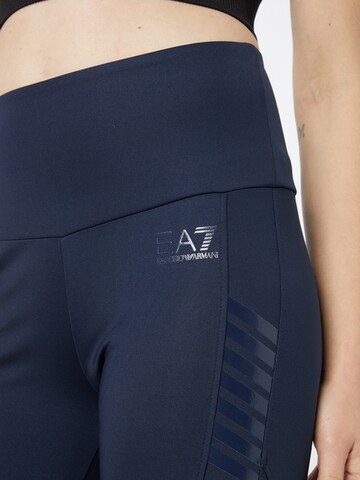 EA7 Emporio Armani Skinny Kalhoty – modrá