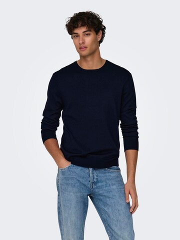 Pull-over Only & Sons en bleu