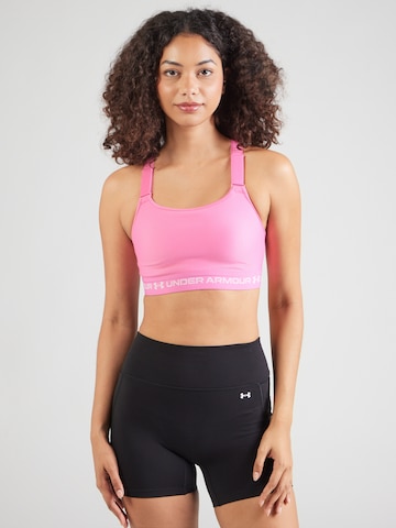 UNDER ARMOUR - Bustier Sujetador deportivo en rosa: frente