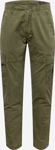 Coupe slim Pantalon cargo 'Core' Superdry en vert : devant