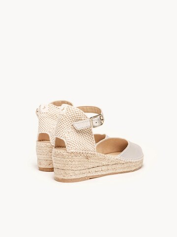 Alhamas - Sandalias con hebilla 'Alpargata Cuña 5 cm' en plata