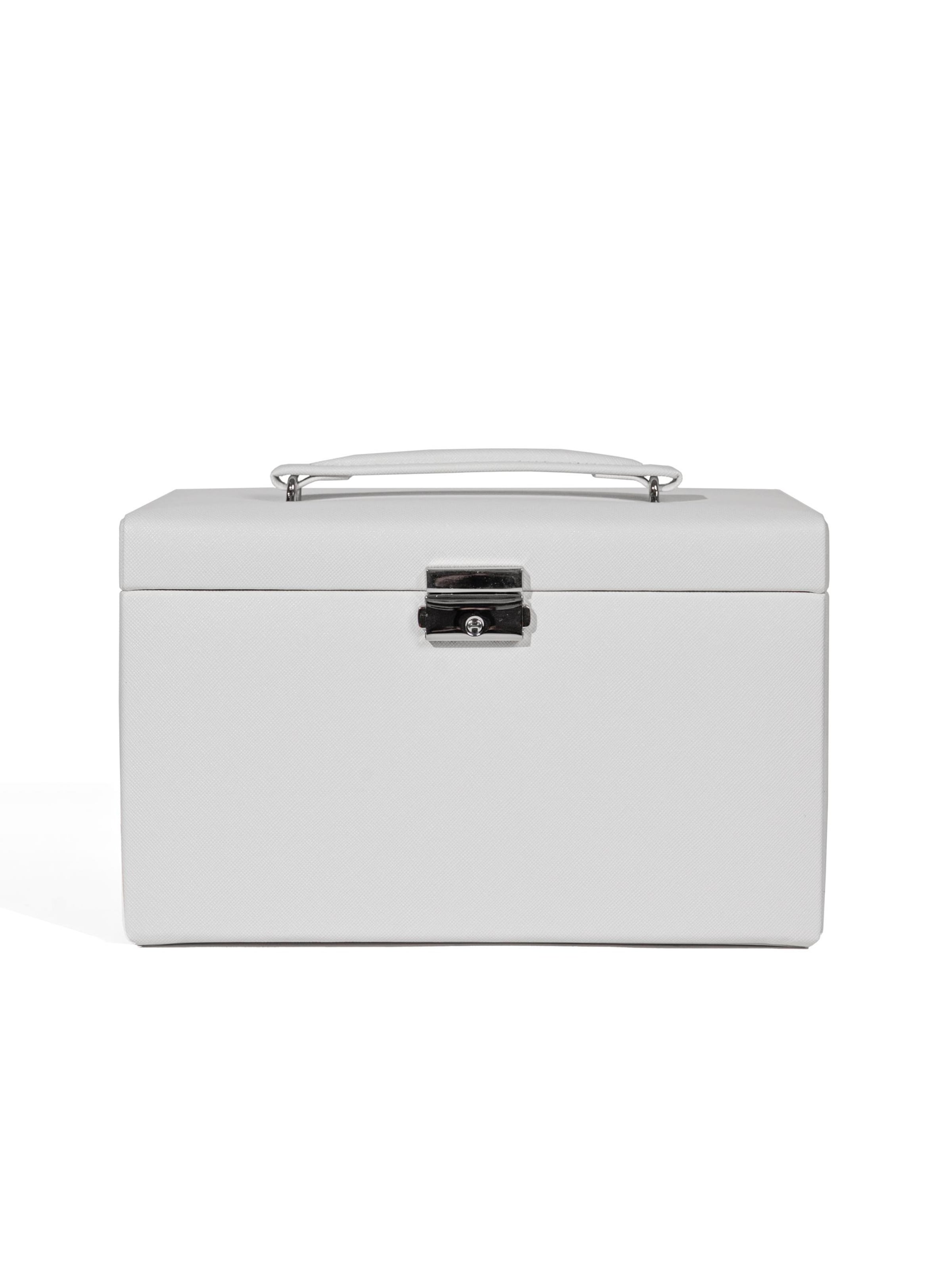 Friedrich23 Jewelry storage 'JOLIE Schmuckkästchen - Kreuznarben Optik' in White: front
