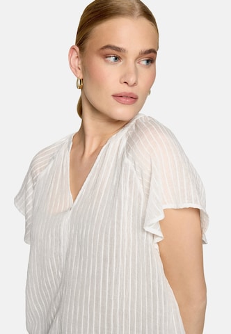 zero Bluse mit V-Ausschnitt in Weiß