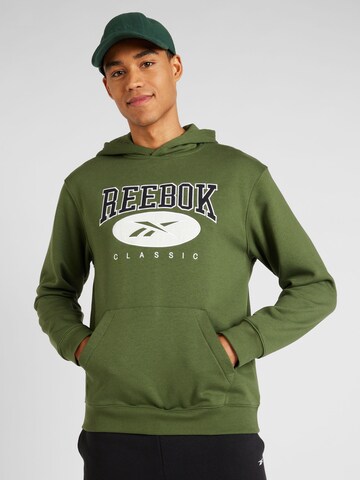 Sweat de sport Reebok en vert : devant