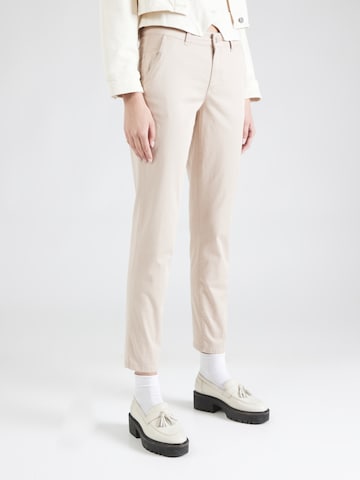 Regular Pantalon chino MORE & MORE en beige : devant