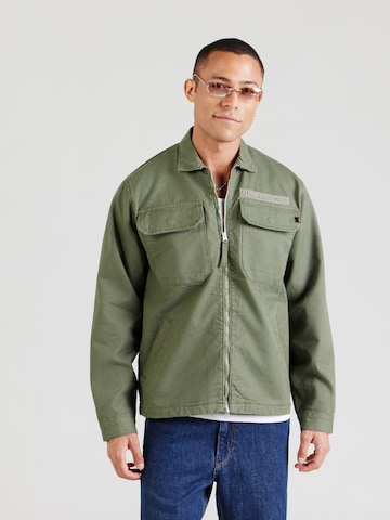 Veste mi-saison ALPHA INDUSTRIES en vert : devant