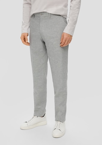 Coupe slim Pantalon à plis s.Oliver BLACK LABEL en gris