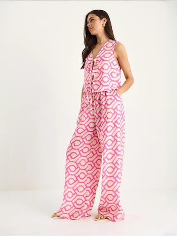 Bianco Lucci - Calças de fato em rosa