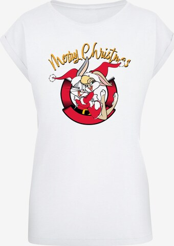 Maglietta 'Looney Tunes - Lola Merry Christmas' di ABSOLUTE CULT in bianco: frontale