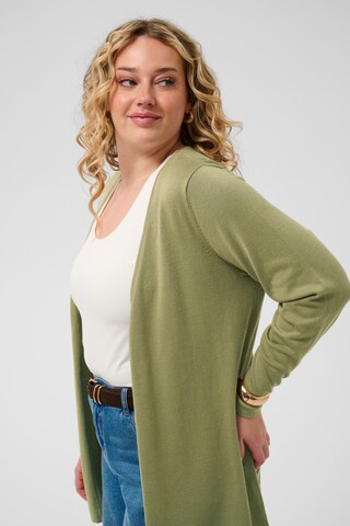 KAFFE CURVE Strickjacke 'KCfarsia' in Grün