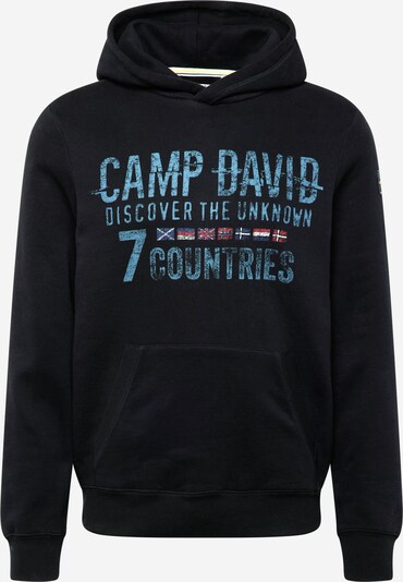CAMP DAVID Sweatshirt in Light blue / Red / Black / White, Item view