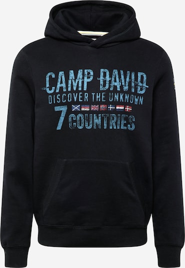 CAMP DAVID Sweatshirt in de kleur Lichtblauw / Rood / Zwart / Wit, Productweergave