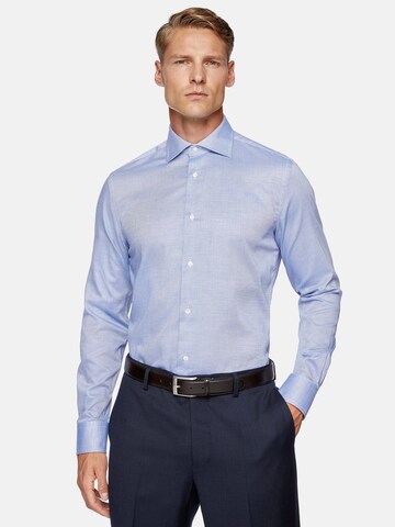 Coupe regular Chemise Boggi Milano en bleu : devant