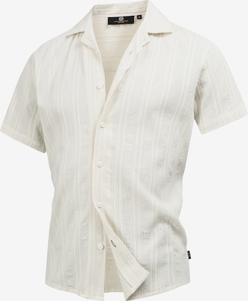 INDICODE JEANS Button Up Shirt 'Way' in Beige: front
