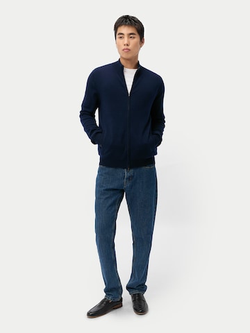 GOBI Cashmere Strickjacke 'Men's Essential Full-Zip Cashmere Cardigan'‌‌‌‌‌‌‌ in Blau