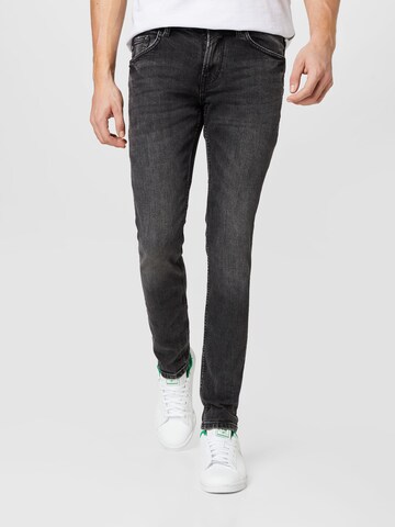 TOM TAILOR DENIM Skinny Jeans 'Piers' in Grijs: voorkant