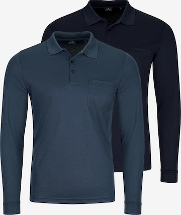Ragman Shirt 'Basic' in Blue: front
