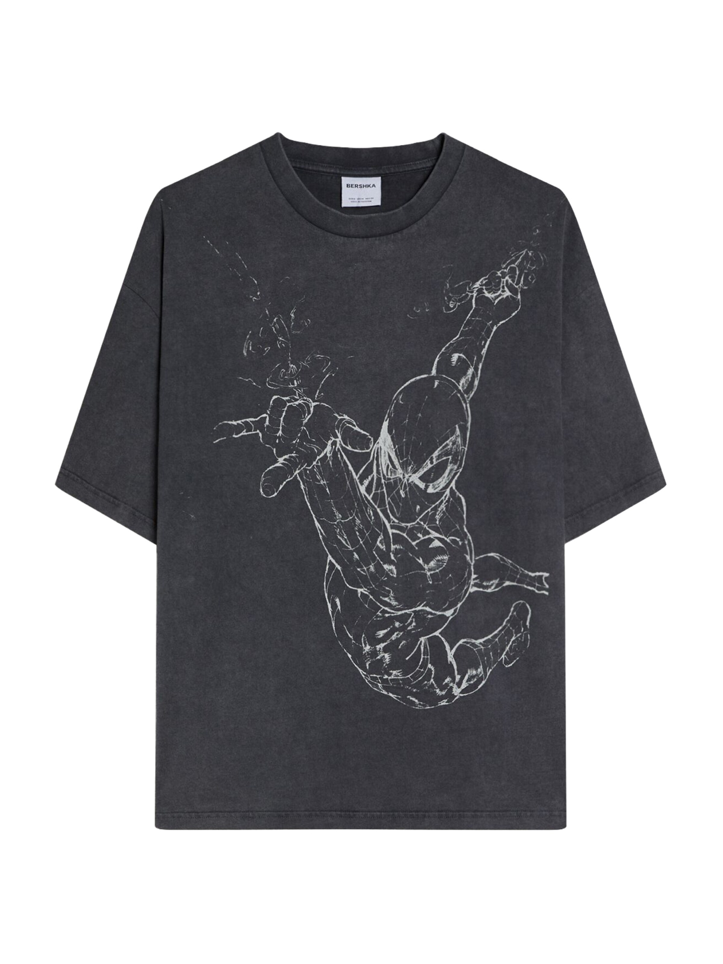 Bershka Shirt in XS in Anthracite / Light grey, Item view
