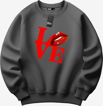 RMK Sweatshirt 'Love' in Grau: Vorderseite