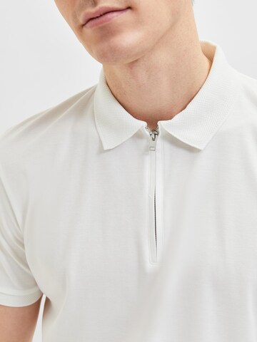 SELECTED HOMME Poloshirt 'Fave' in Weiß