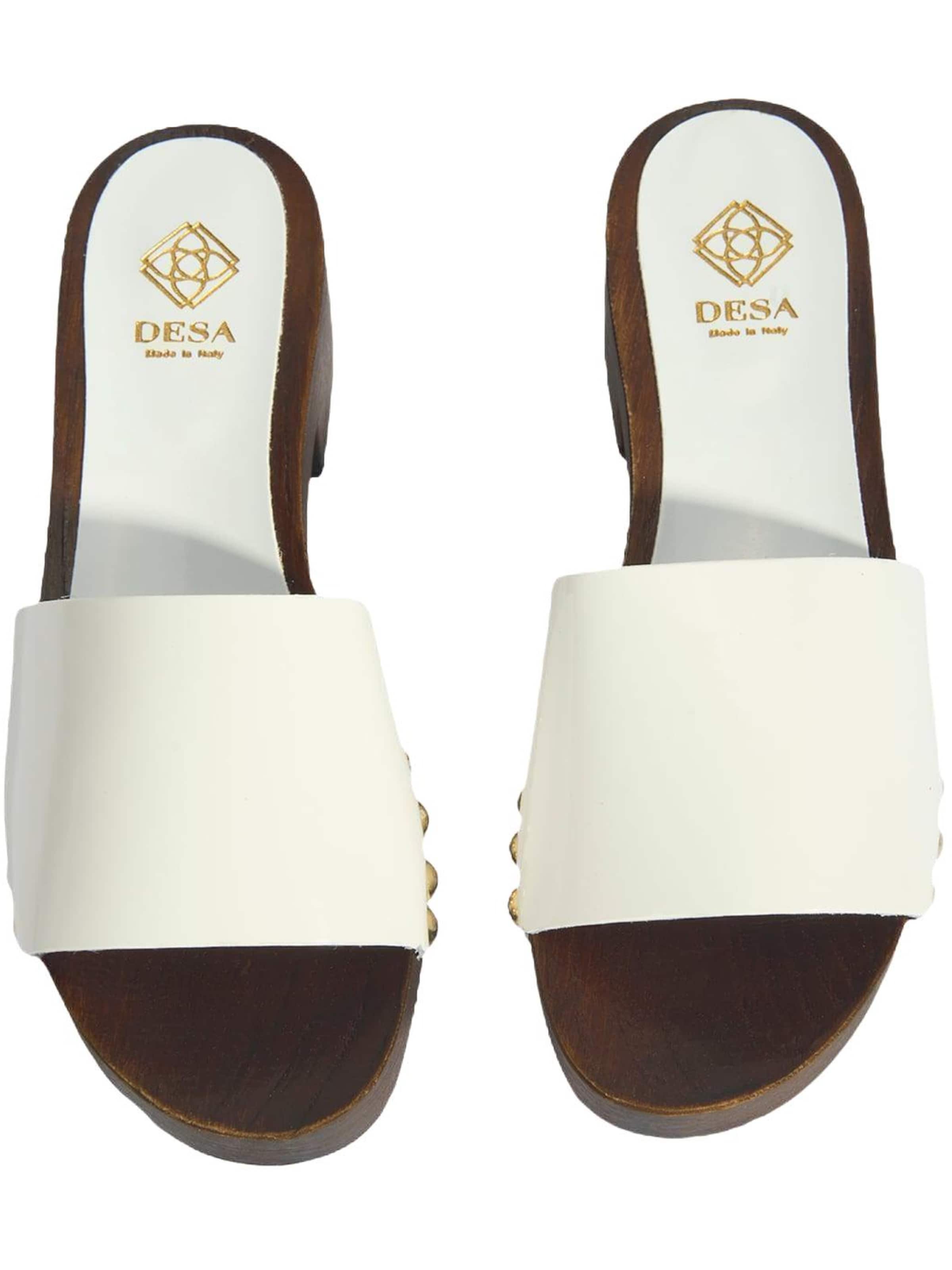 Pantoufle 'Hausschuhe' Desa en blanc