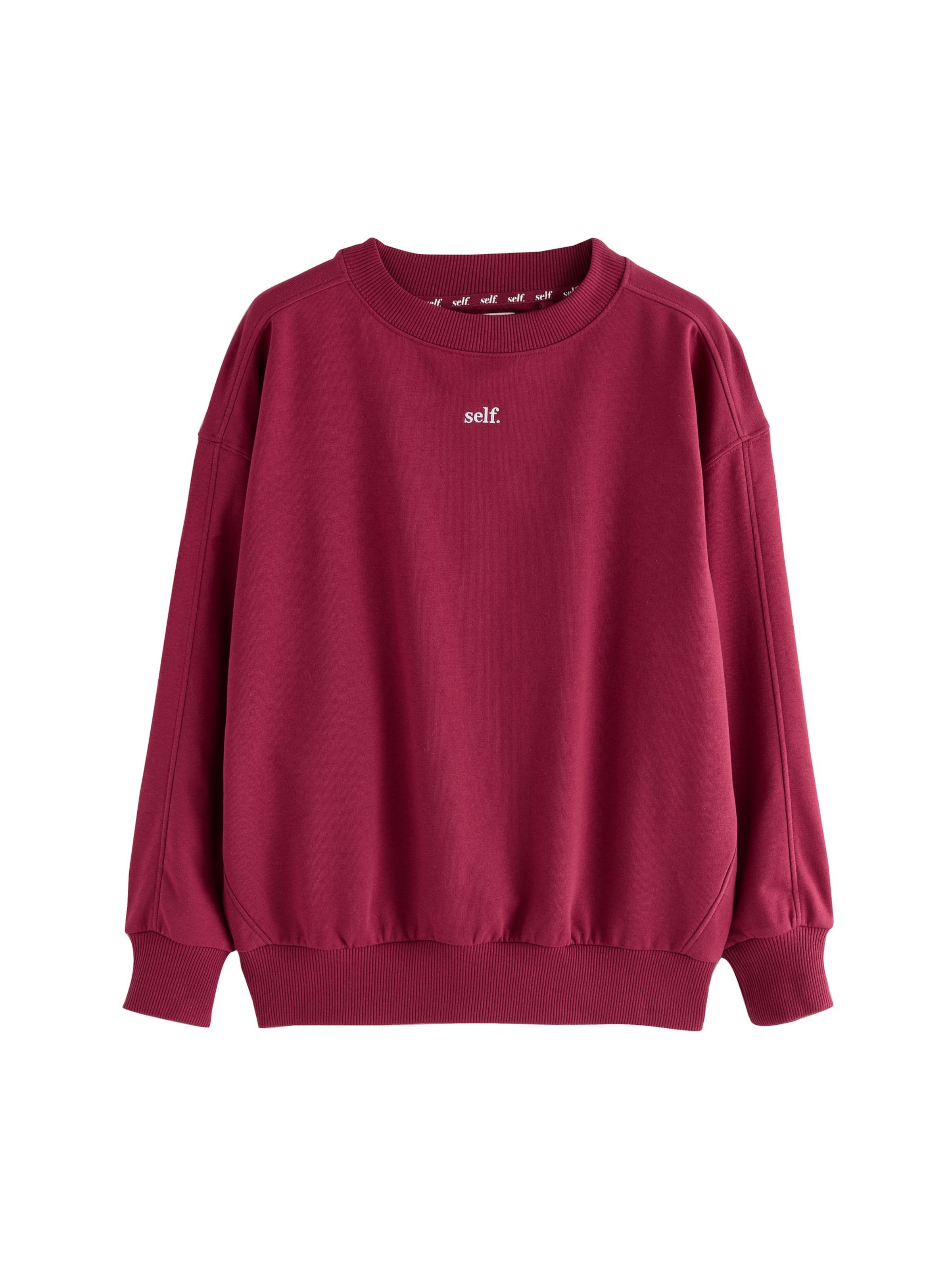 Sweat-shirt self. en rouge : devant