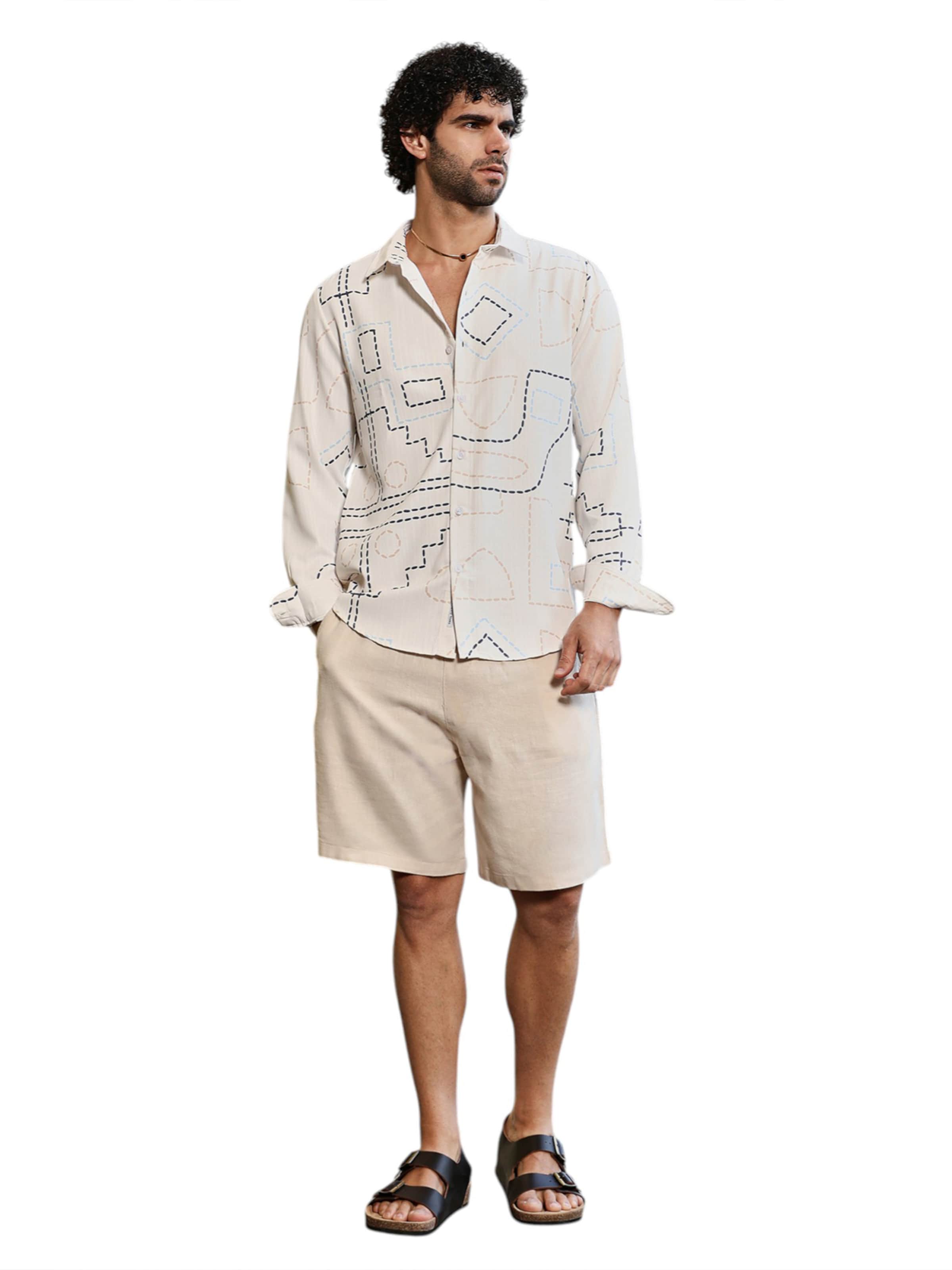 Campus Sutra Comfort fit Button Up Shirt 'Ivanna' in White