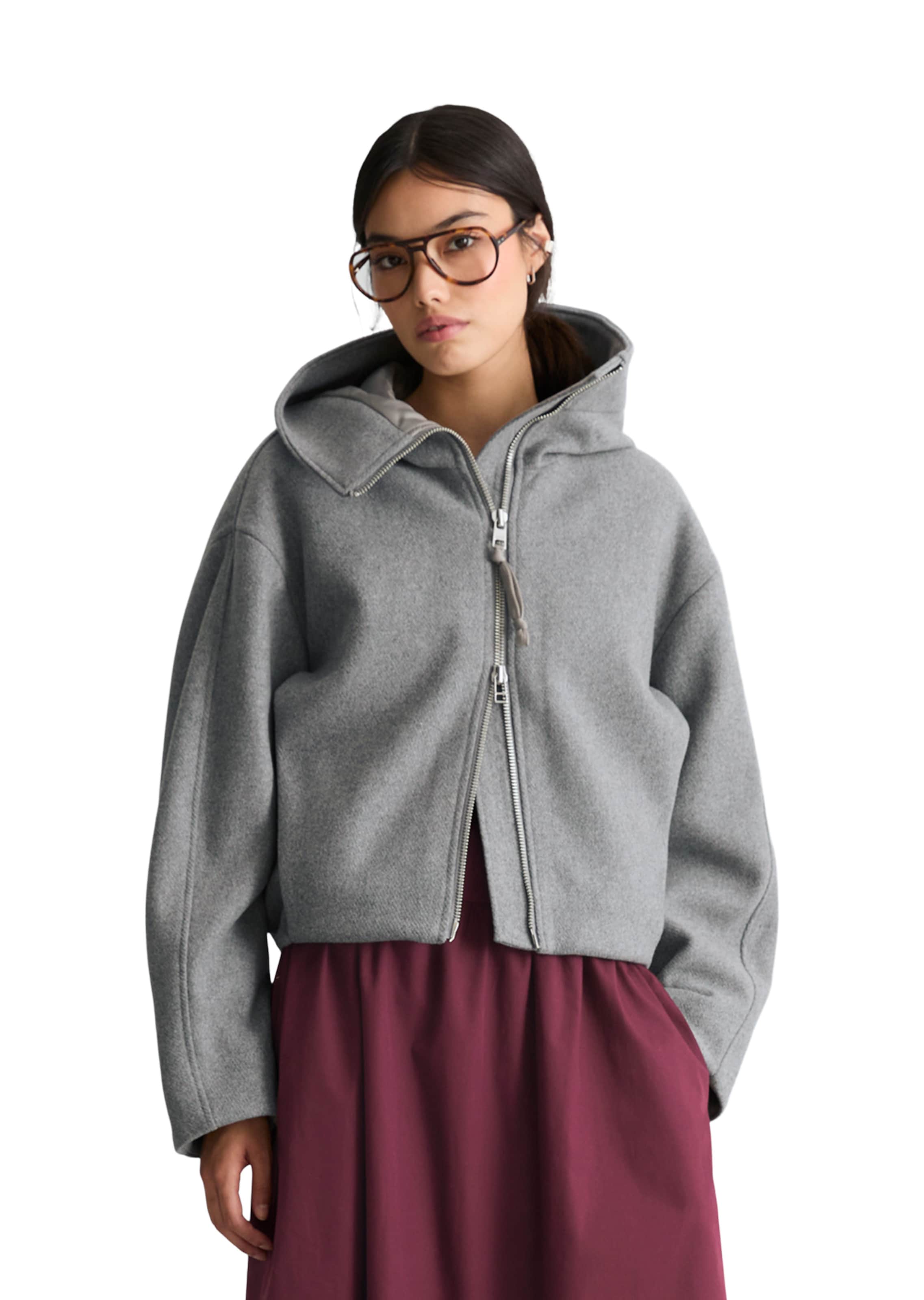 Marc O'Polo DENIM Übergangsjacke in Grau: Vorderseite