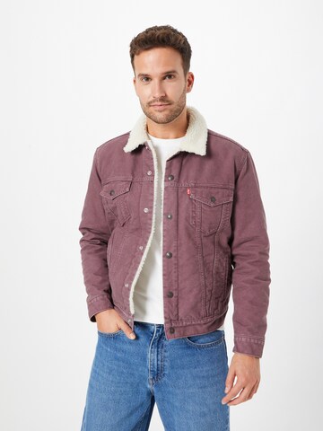 LEVI'S ® Демисезонная куртка 'Type 3 Sherpa Trucker Jacket' в Лиловый: спереди